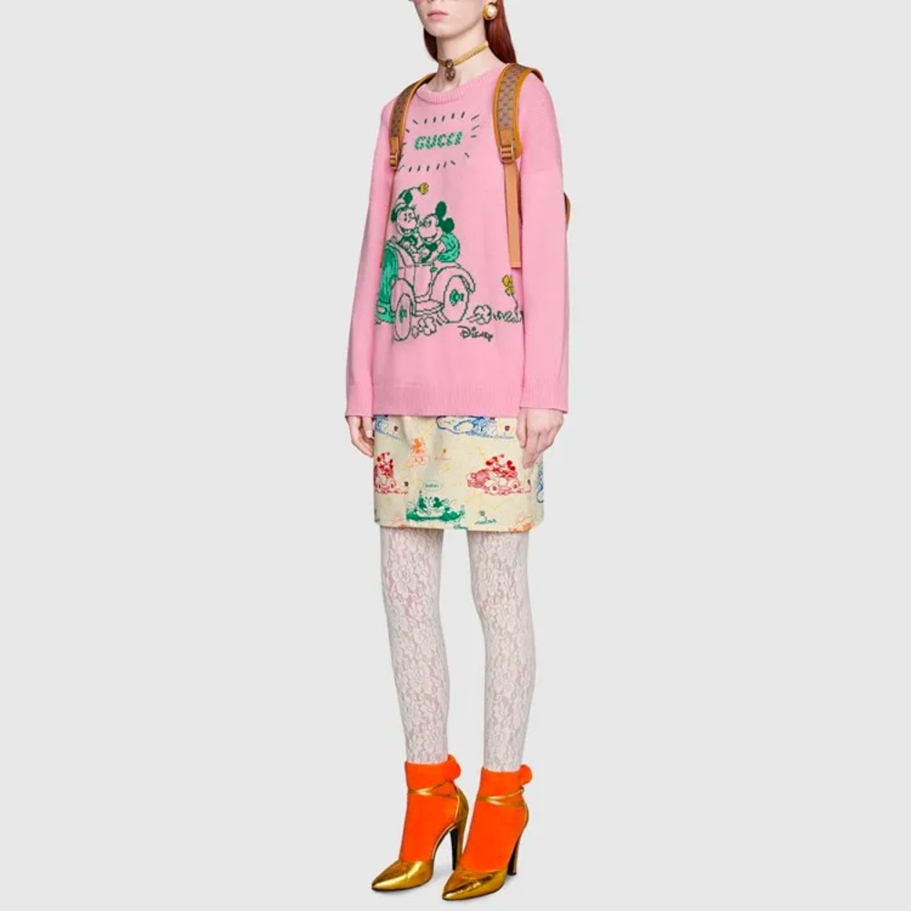 Gucci x Disney Mickey and Minnie Mouse Pink Sweater - Picture 2 of 16
